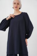Ayrobin Tunik Pantolon Alt Üst Takım 6712 - Lacivert resmi